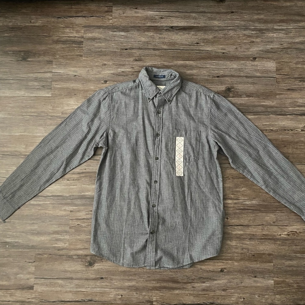 St. John’s Bay - Button Down Shirt (Gray) [S]